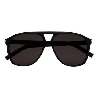 Saint Laurent Accessoires, Heren, Zwart, ONE Size, Nylon, Aviator Zonnebril