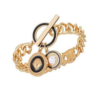 True Religion True Logo Charm Bracelet in Gold Tone at Nordstrom, Size 7.5