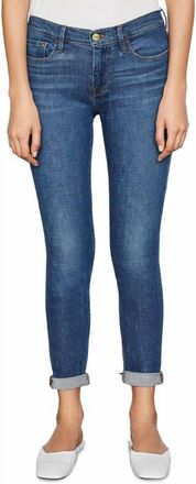 Frame Denim Le Garcon Mid-Rise Medium Wash Boyfriend Jeans In Blue