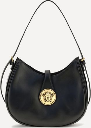 Versace Borsa a Spalla Embl&egrave;me Hobo in pelle di agnello piccola Woman UNI