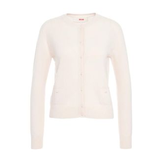 MVM Cashmere Knitwear, female, Pink, Size: M Rosa Knitwear Cardigan Aw25