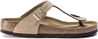 Birkenstock Gizeh Soft Footbed Regular Fit - Dames - Slippers - Beige - 37 EU - Leer - Schoenen