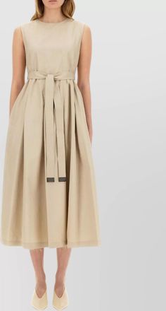 Max Mara midi dress with belted waist and pockets