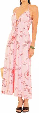 Bailey Rose Halter Pasta Printed Dress In Pink