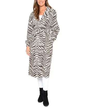 Kendall + Kylie Zebra Cotton Trench