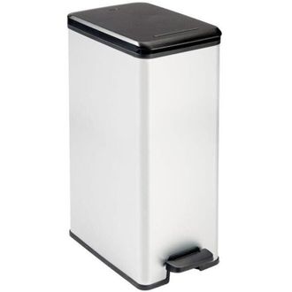 Curver Deco Bin 240640 Bidone della spazzatura 40 l (l x a x p) 250 x 610 x 420 mm Argento, Nero 1 pz. - Curver
