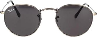 Ray-Ban Ronde Metalen Zonnebril Retro Stijl - unisex - Zonnebrillen - Grijs - 50 MM - Accessoires
