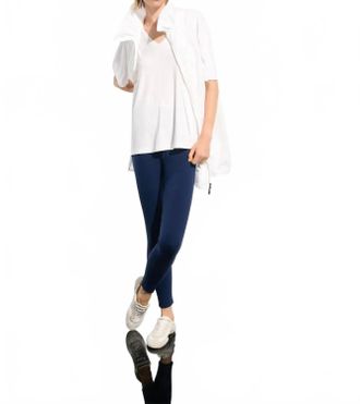 Joseph Ribkoff V-Neck Dolman Sleeve Boxy Top In Vanilla