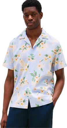 Tommy Hilfiger Lichtgewicht herenoverhemd met bloemenprint (Zoetblauw)