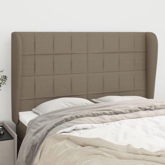 vidaXL Cabecero Con Orejas De Tela Gris Taupe 147x23x118/128 Cm Vidaxl
