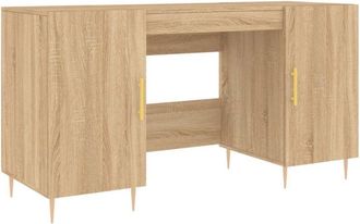 vidaXL Escritorio Madera De Ingenier&iacute;a Roble Sonoma 140x50x75 Cm Vidaxl