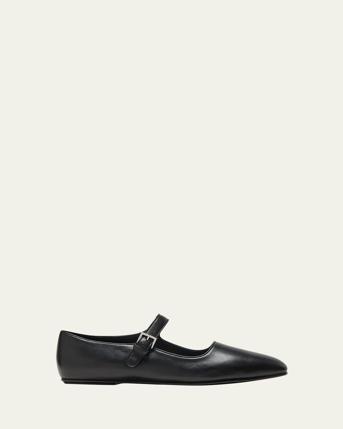 フラットシューズ The Row Black nappa leather Strella ballerinas The Row Nappa leather ballerinas strella | The Fashion Square