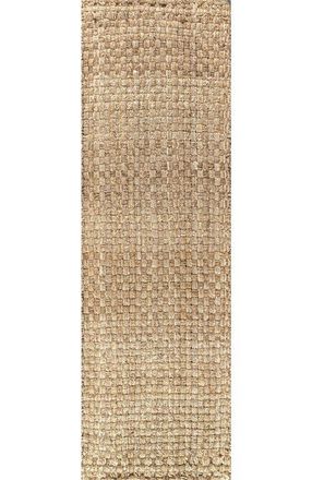Jonathan Y Designs Estera Hand Woven Boucle Chunky Jute Area Rug in Natural at Nordstrom, Size 5Ft 0In X 5Ft 0In