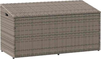 vidaXL Baule da Giardino Grigio 110x50x58 cm in Polyrattan - Vidaxl