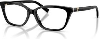 Tiffany & Co. 53mm Rectangle optical glasses in Black at Nordstrom