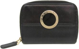 Bulgari Pre-owned Vintage Portemonnee - Dames - Vintage Accessoires - Zwart - ONE Size - Leer - Vintage
