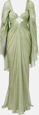 Maria Lucia Hohan Cassandra caped silk muslin gown