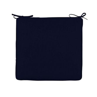 Ballard Designs Replacement Chair Cushion - 21.5x18.5 - Knife Edge, Canvas Navy Sunbrella - Ballard Designs