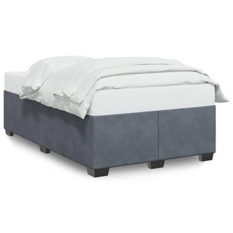 Berkfield Home Bed Frame without Mattress Dark Grey&not;Double Velvet in Dark Grey | Size: Double