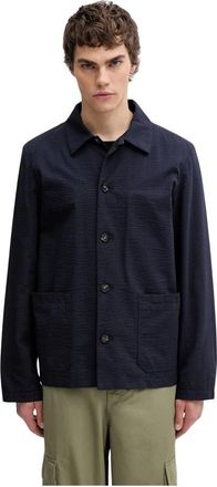 A.P.C. Brest Overshirt - Heren - Zomerjassen - Blauw - XL - Katoen - Jassen