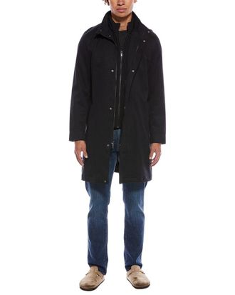 Elie Tahari Funnel Neck Trench Coat