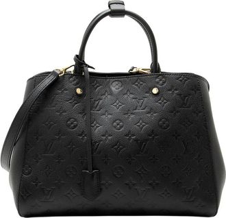 Louis Vuitton Black Monogram Empreinte Montaigne Gm (Authentic Pre-Loved)