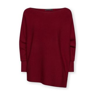 Elena Miro Truien & Vesten, Dames, Rood, XS, Polyester, Viscose Sweater met Bootneck