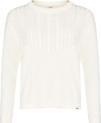 Lind Truien & Vesten, Dames, Wit, 2Xl, Ronde hals knitwear