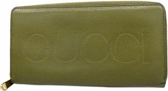 Gucci Moss Green Leather Long Wallet (Bi-Fold) (Pre-Owned)