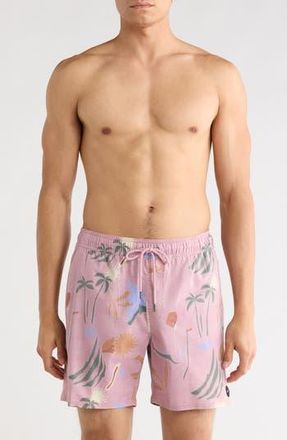 Rvca Mens Barnes Swim Trunks in Pale Mauve at Nordstrom Rack, Size X-Large