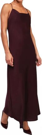 Dixie Sienna Cowl Neck Slip Dress In Burgundy