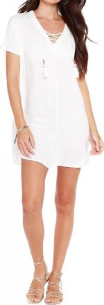 bobi Lace Front Dress In Ivory