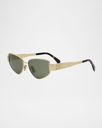 Celine Triomphe Metal Cat Eye Sunglasses