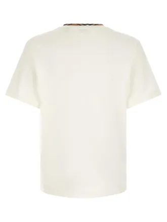 Burberry Check T-Shirt - White
