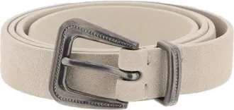 Brunello Cucinelli White Leather Regular Womens Belt