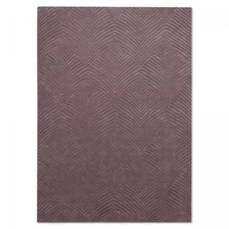 Un amour de tapis Alfombra de sal&oacute;n 250x350 cm copetudo a mano de lana burdeos