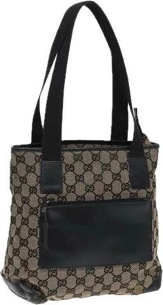 Gucci Pre-owned Shoulder Bags, female, Multicolor, Size: ONE SIZE Pre-owned Vintage GG Canvas Shoulder Bag