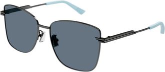 Bottega Veneta Ladies Black Rectangular Sunglasses BV1237S 004