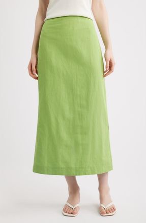 Aligne Mia Topstitch Detail Skirt in Apple Green at Nordstrom, Size 16