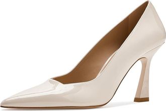 Stuart Weitzman Vinnie 85 Pumps Womens Shoes Cream : 6.5 M, Leather