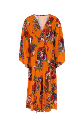 Moschino Womens Printed Jersey Dress Fantasiaarancio Exterior: Viscose Abiti