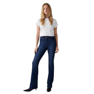 Levi's Dames/Dames Hoog Uitlopende Jeans (Donkerblauw)