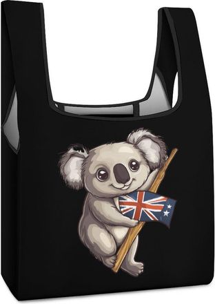 Generic Australian Koala Bear Shopping Bag Reusable Grocery Tote Bag Foldable Handbag for Travel Picnic