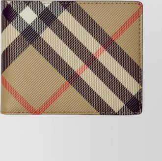 Burberry check bifold wallet
