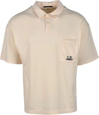 C.P. Company Polo Shirts, male, Beige, Size: XL Polo