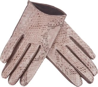 Imoni Snake Print Gloves - Marrone