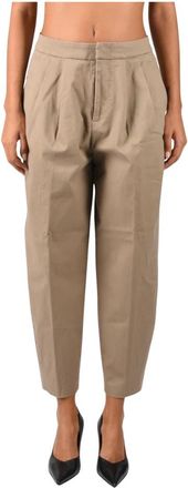 Dondup Pantaloni Cropped Sally - - Trousers - Donna - Beige - W24