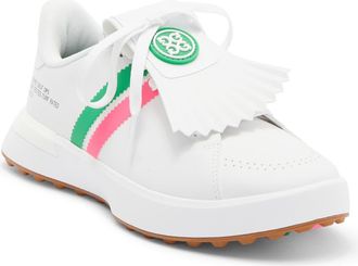 G/Fore Gallivan2R Debossed Heart Gs Kiltie Golf Shoe in Snow /Multi at Nordstrom, Size 10.5
