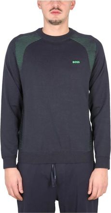 HUGO BOSS Maglione con logo frontale Crowling - - Knitwear - Uomo - Blu - S