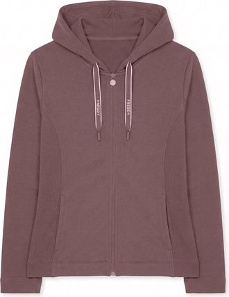 Freddy Felpa slim full-zip con inserti e cappuccio in costina